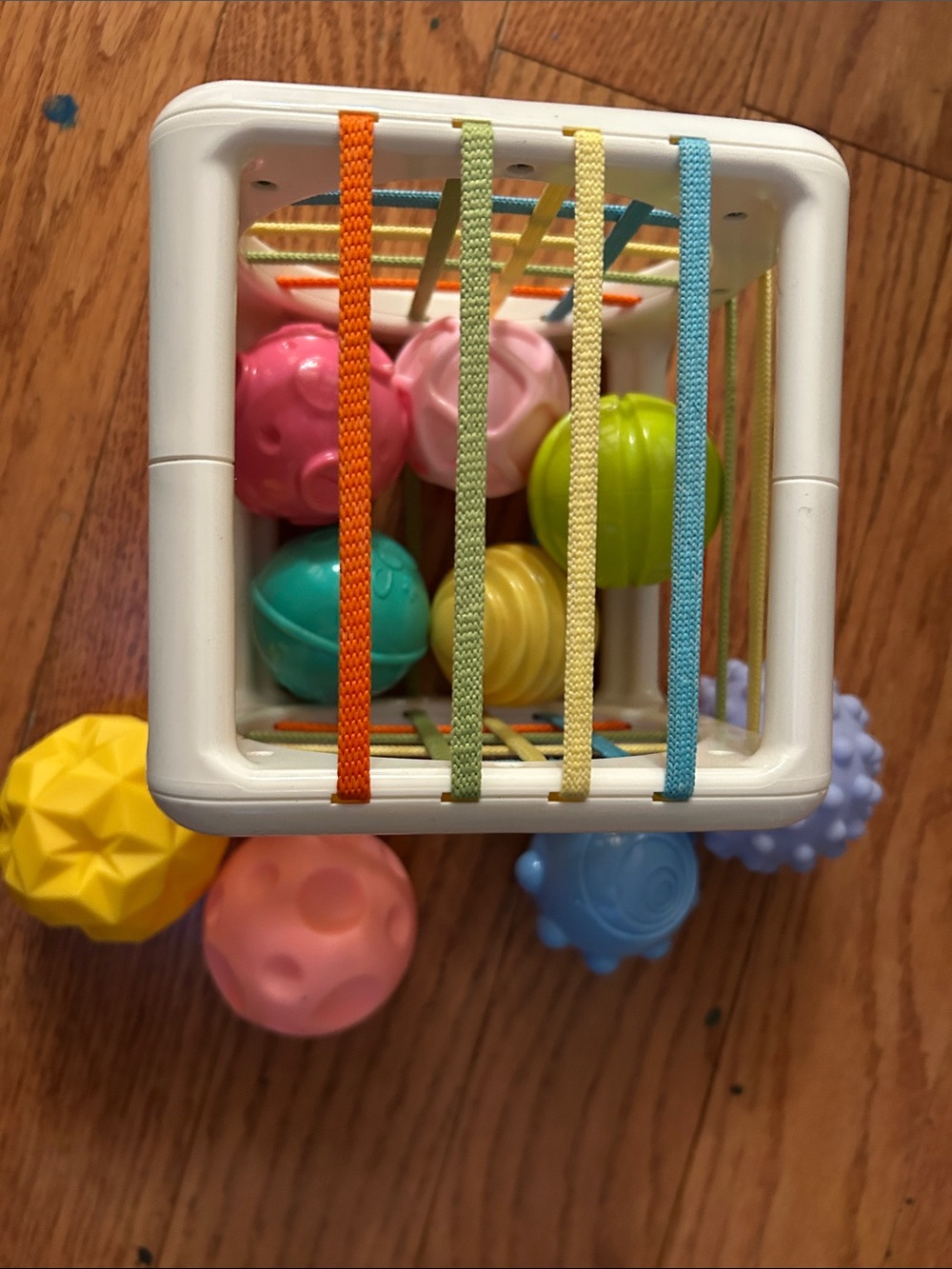 Montessori Colorful Sensory Ball Cage Toy for Kids - Multicolor